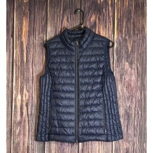 Betty Barclay Womens Navy Blue M Outdoor Puffer Vest Lightweight Full Zip